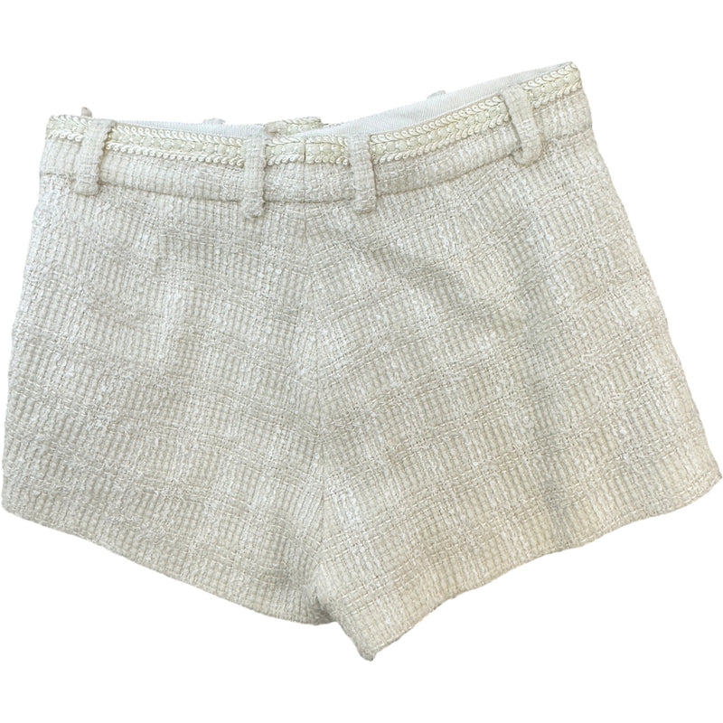 Women's Tailored Wool-Blend Shorts Cream Size M / UK 10