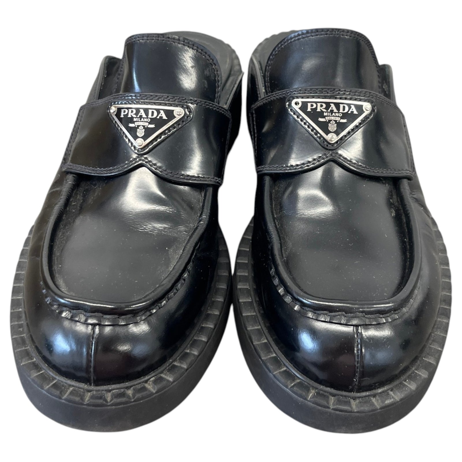 Men's Plaque Logo Loafers Black Size UK 6.5 / EU 40.5 - Photo 8