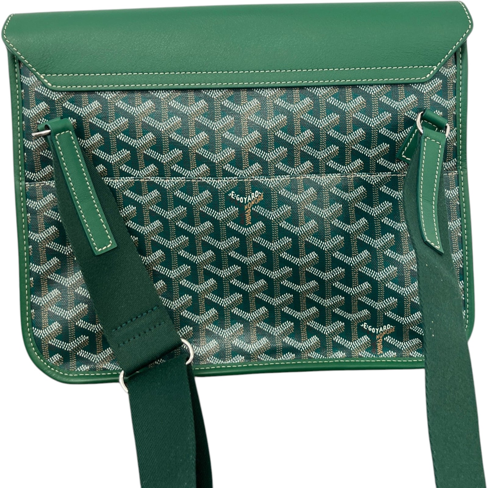 Men's Coursier Messenger Bag Green - Photo 3