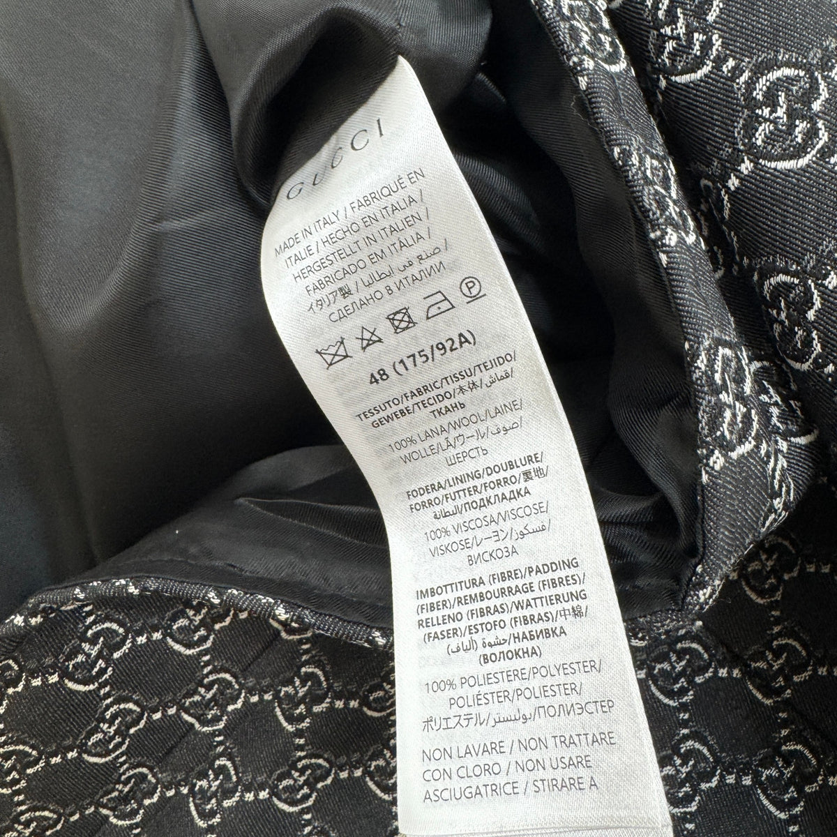 Men's GG Supreme Jacket Black Size M - Photo 5