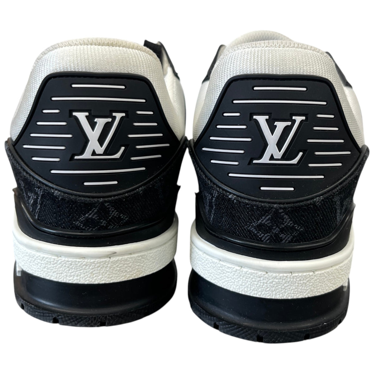 Men's LV Denim Low Trainers Black Size UK 6.5 / EU 40.5 - Photo 7