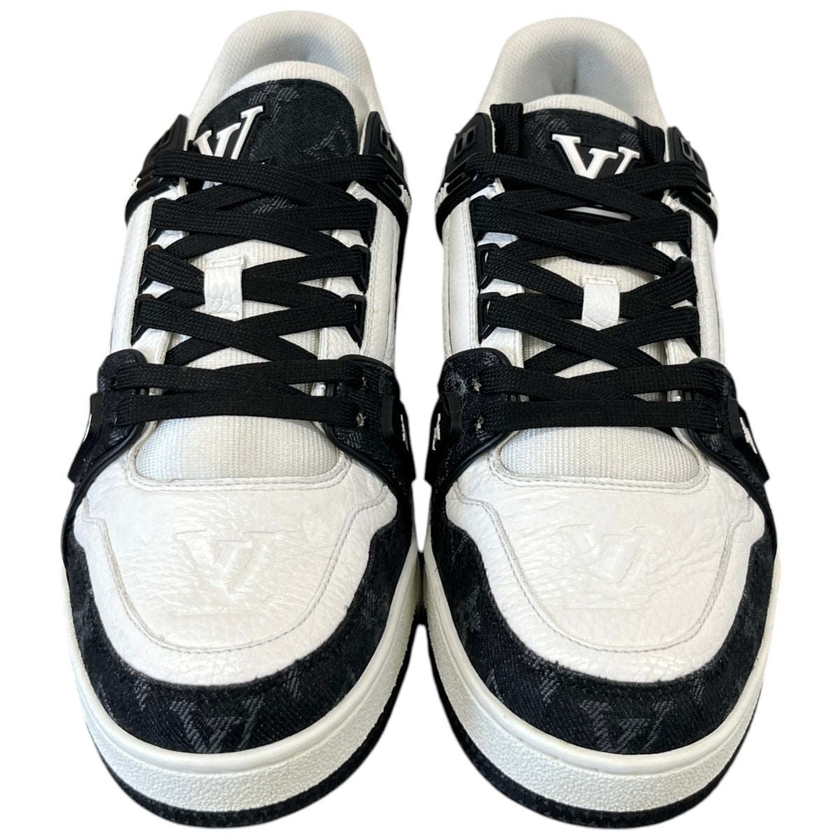 Men's LV Denim Low Trainers Black Size UK 6.5 / EU 40.5 - Photo 6
