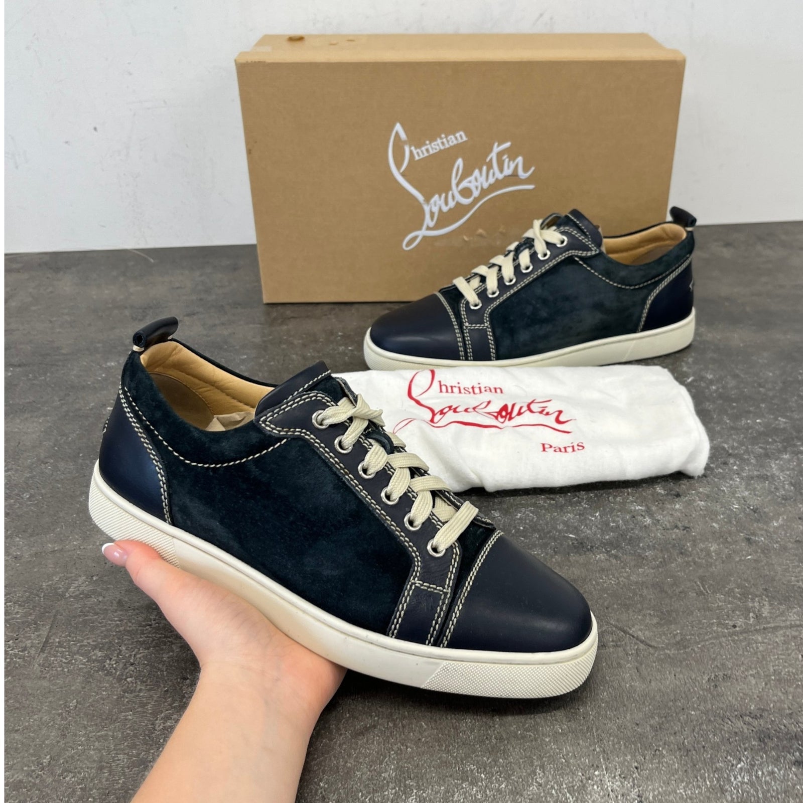 Men's Louis Junior Low Trainers Navy Size EU 41 / UK 7 - Photo 12