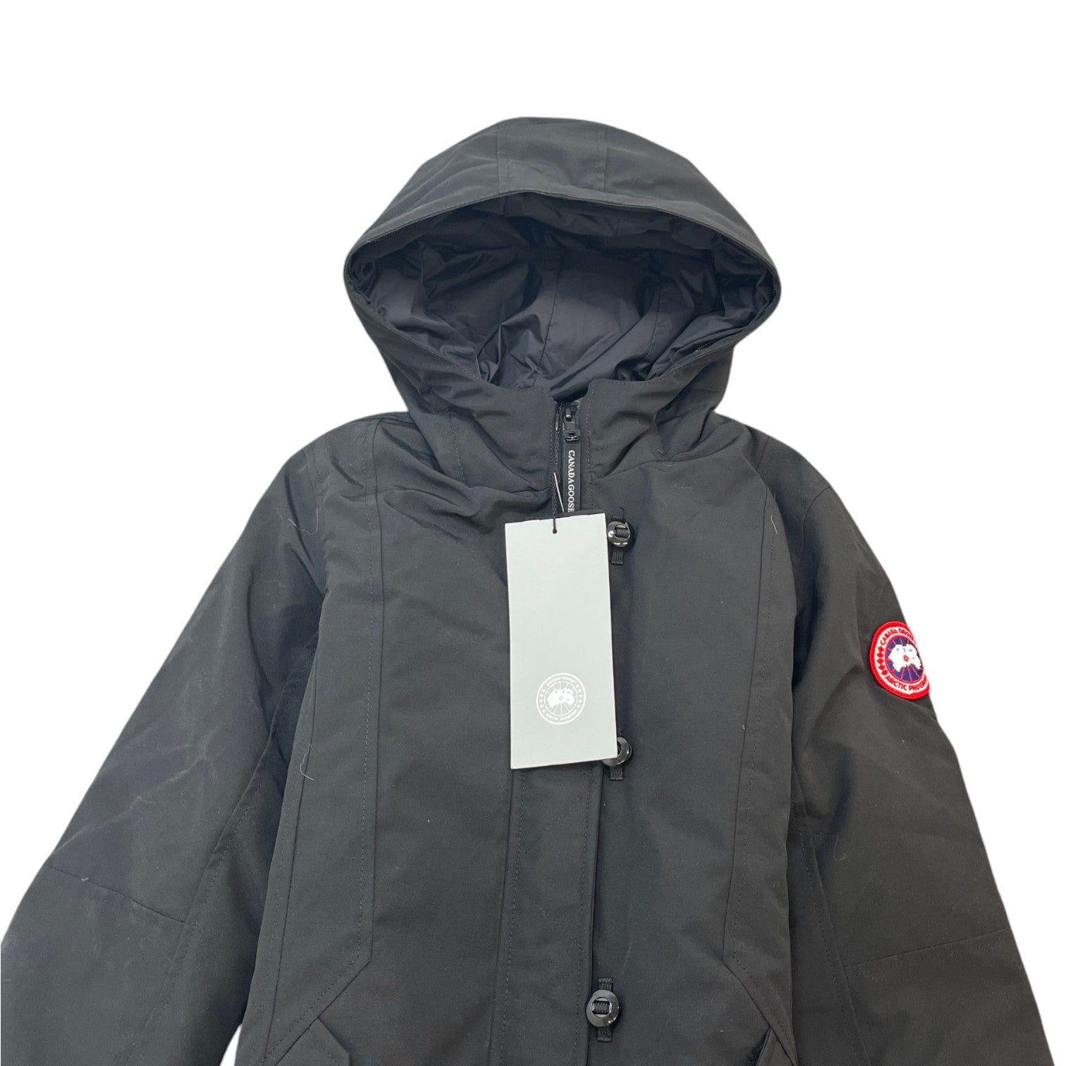 Women's Junior Brittania Parka Down Jacket Black Size Age 14-16 - Photo 6