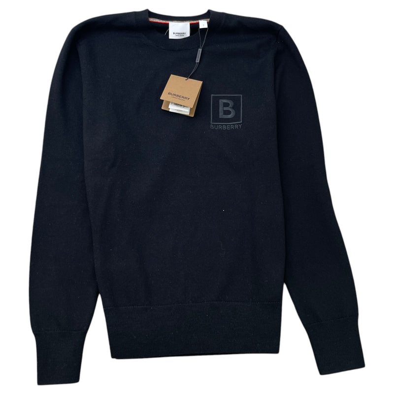 Men's Embroidered B Logo Sweatshirt Black Size S