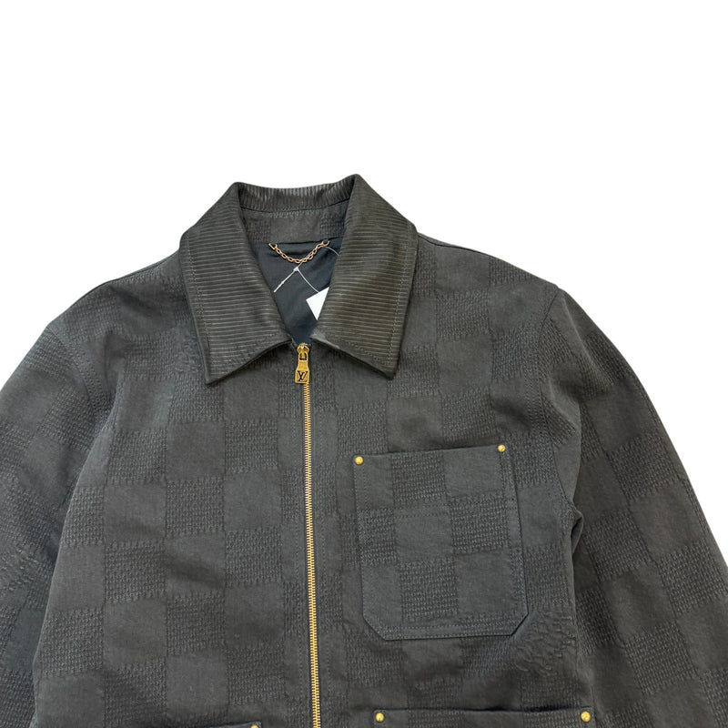 Men's Damier Workwear Blouson Jacket Black Size M