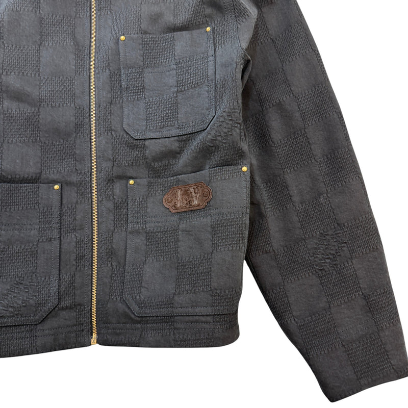 Men's Damier Workwear Blouson Jacket Black Size M