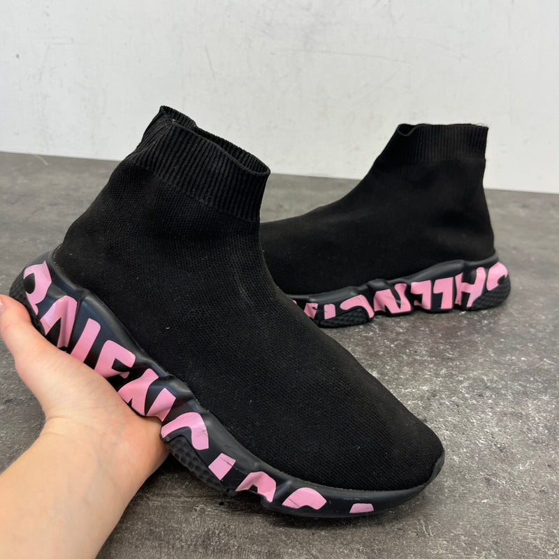 Women's Speed Sock High Trainers Black Size EU 38 / UK 5