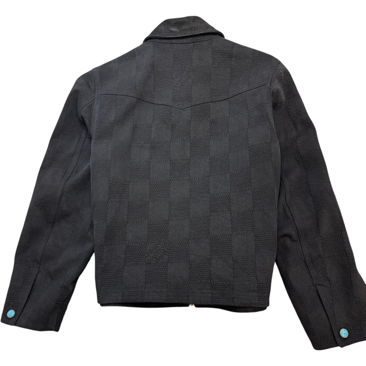 Men's Damier Workwear Blouson Jacket Black Size M - Photo 2