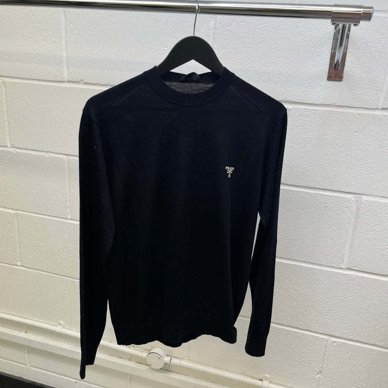 Men's Embroidered Logo Sweatshirt Black Size S
