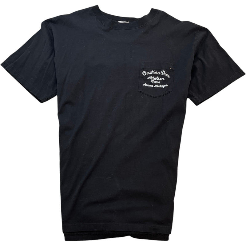 Men's Logo Embroidered T-Shirt Black Size XL