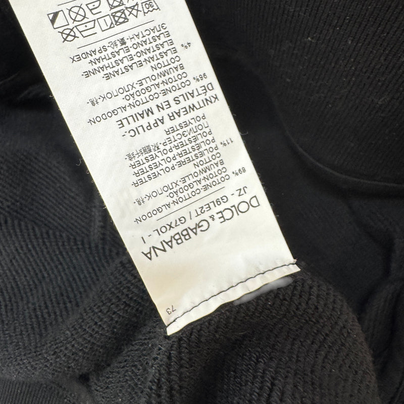 Men's Logo Print Hoodie Black Size M