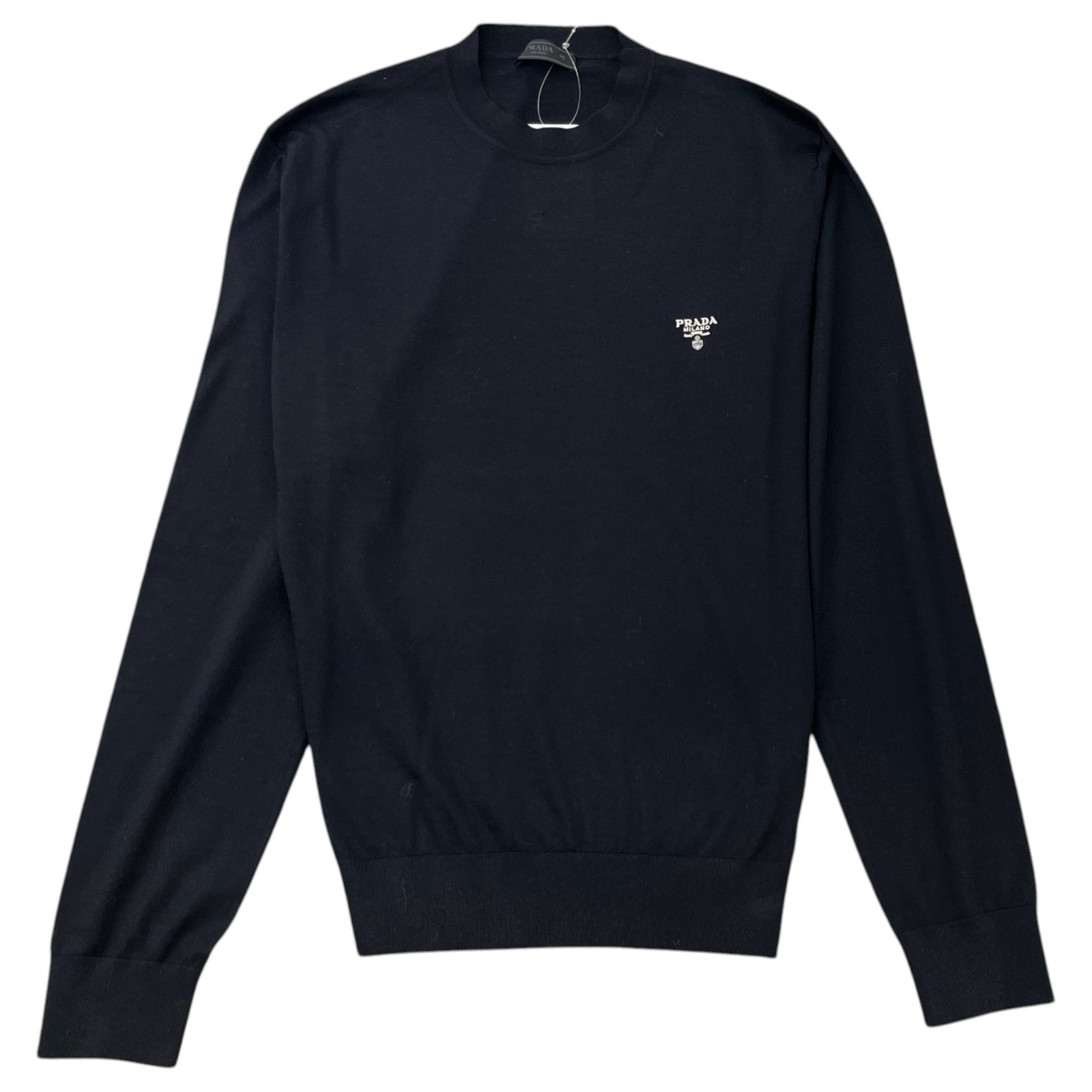 Men's Embroidered Logo Sweatshirt Black Size S - Photo 1