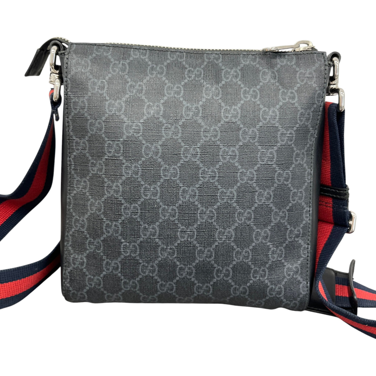 Men's GG Supreme Messenger Bag Black - Photo 3