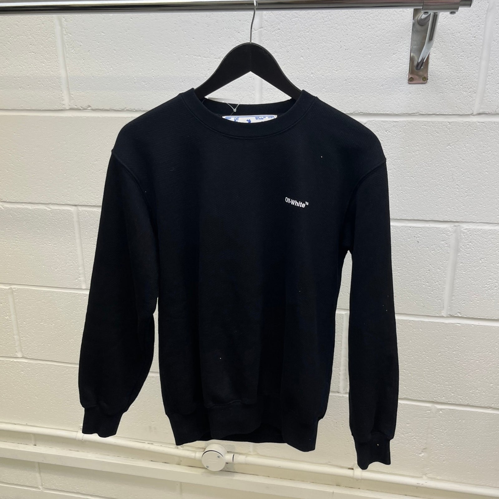Men's Logo Print Sweatshirt Black Size XXS - Photo 8