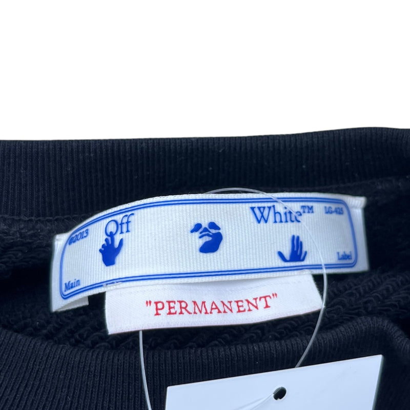 Men's Logo Print Sweatshirt Black Size XXS