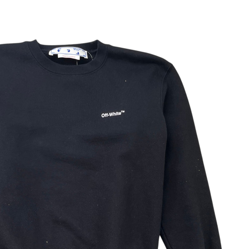 Men's Logo Print Sweatshirt Black Size XXS