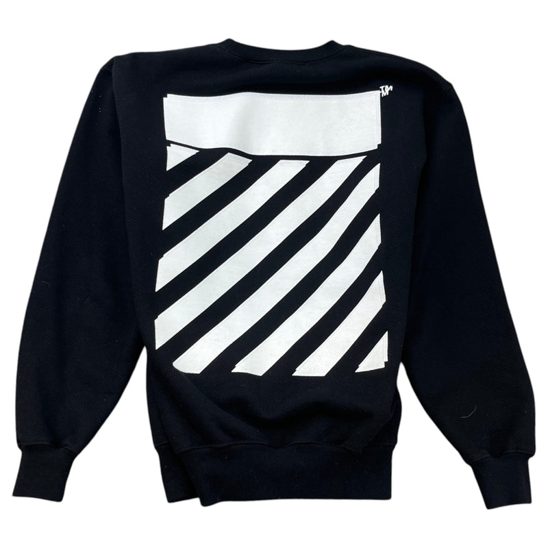 Men's Logo Print Sweatshirt Black Size XXS