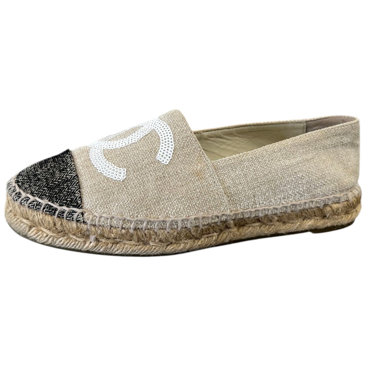 Women's CC Logo Espadrilles Beige Size UK 4 / EU 37 - Photo 5