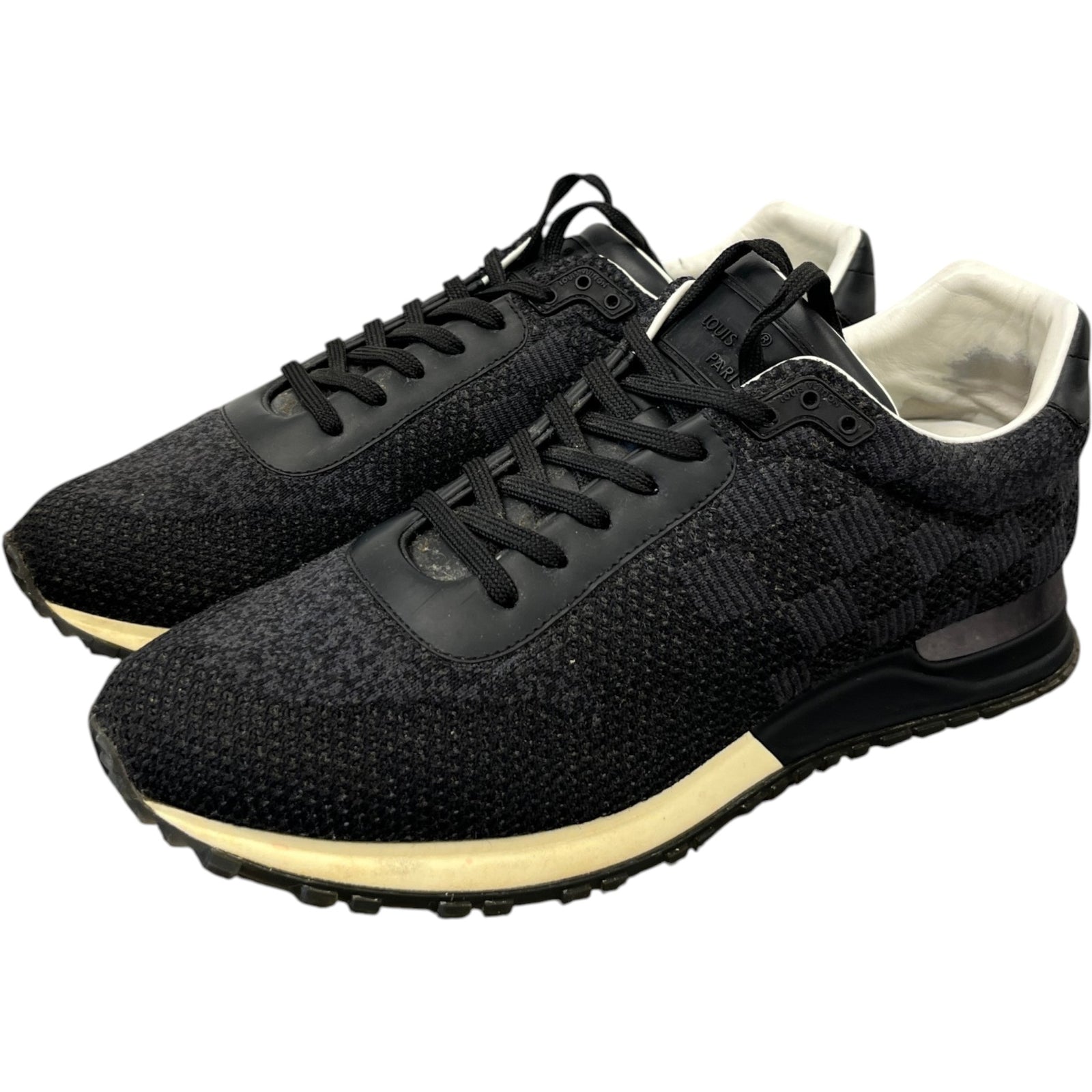 Men's Damier Run Away Low Trainers Black Size EU 40 / UK 6 - Photo 9