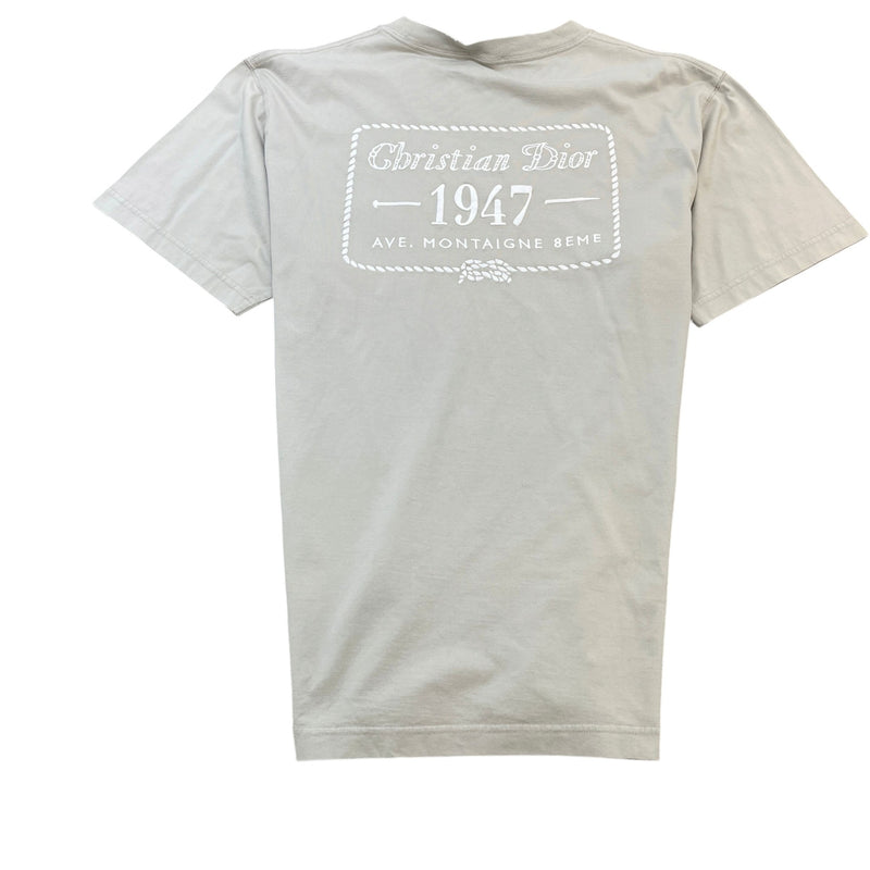 Men's 1947 Embroidered Logo T-Shirt Beige Size XL