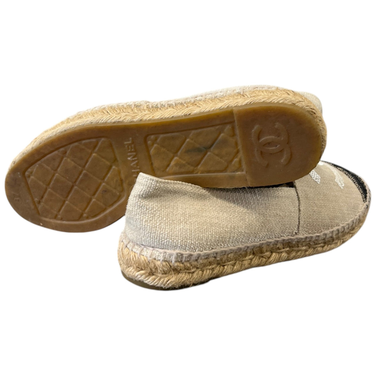 Women's CC Logo Espadrilles Beige Size UK 4 / EU 37 - Photo 10
