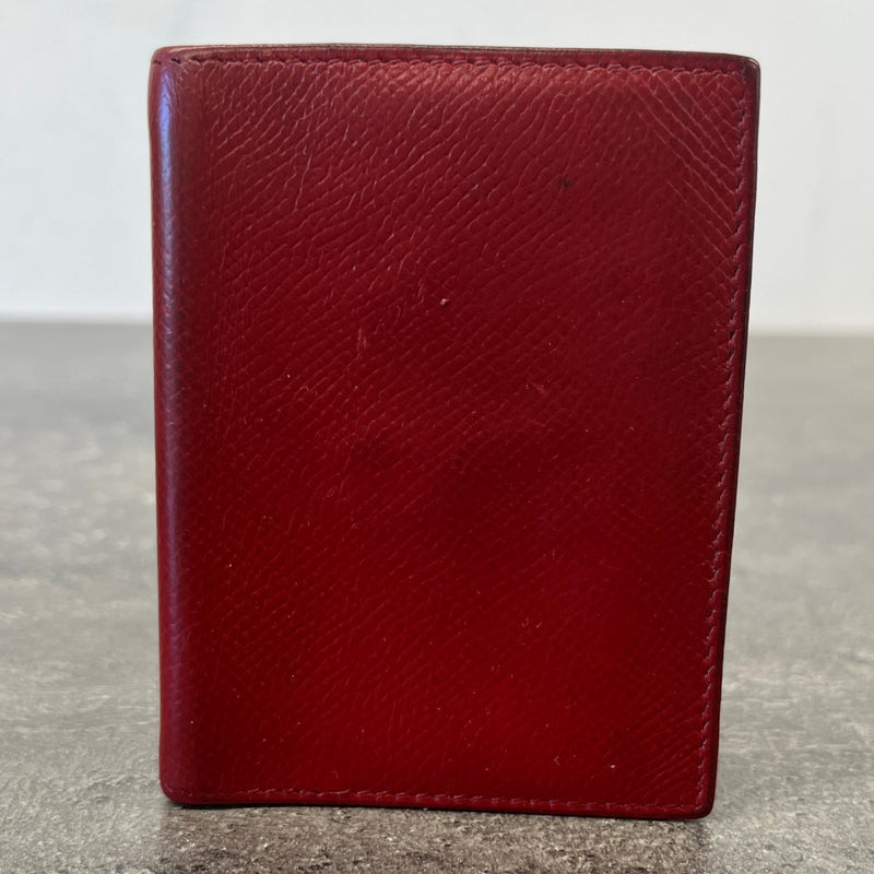 Men's Simple Mini Agenda Wallet Burgundy