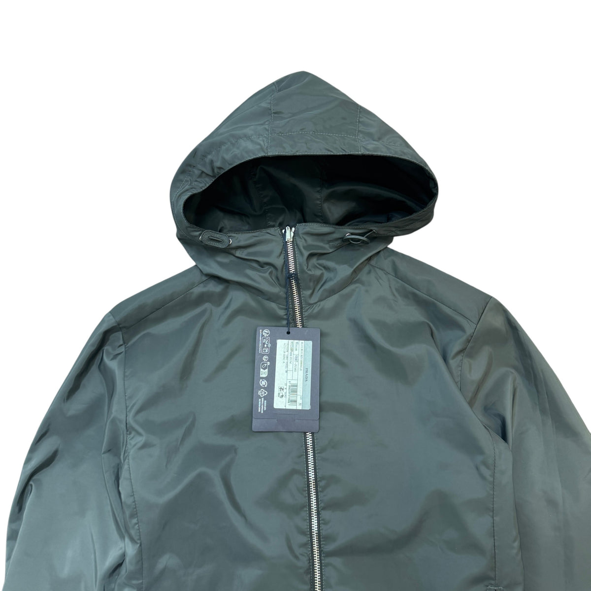 Men's Re-Nylon Plaque Logo Reversible Windbreaker Black Size L - Photo 7