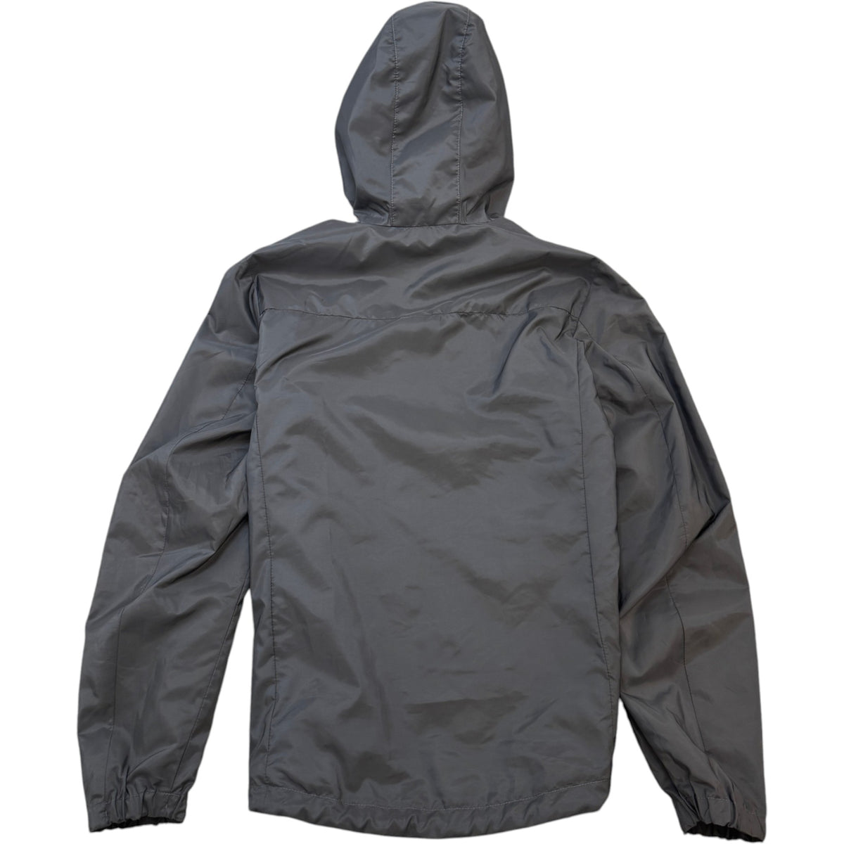 Men's Re-Nylon Plaque Logo Reversible Windbreaker Black Size L - Photo 3