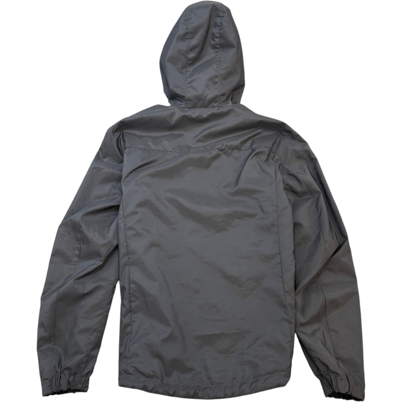Men's Re-Nylon Plaque Logo Reversible Windbreaker Black Size L