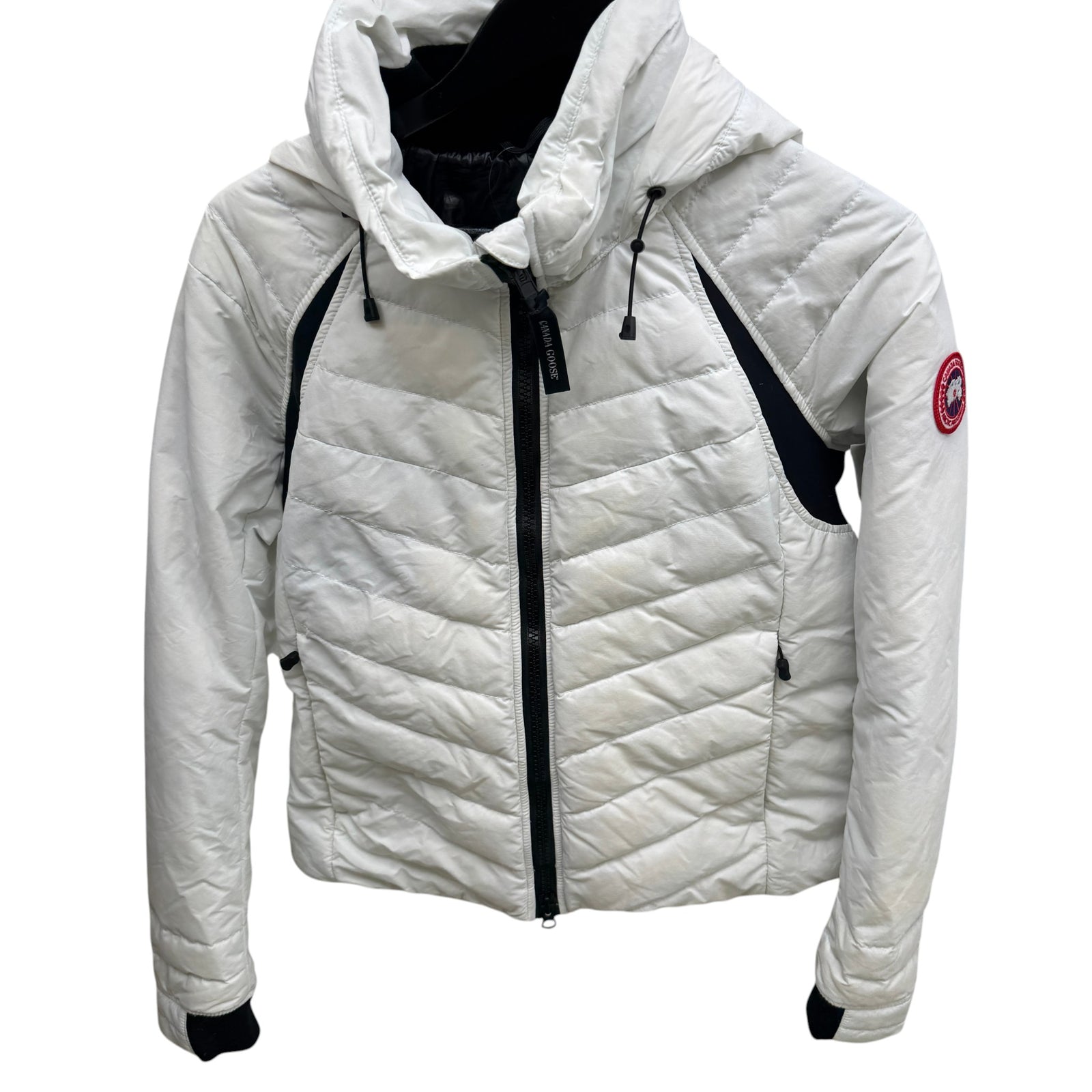 Women's Hybridge Base Down Jacket White Size M - Photo 9