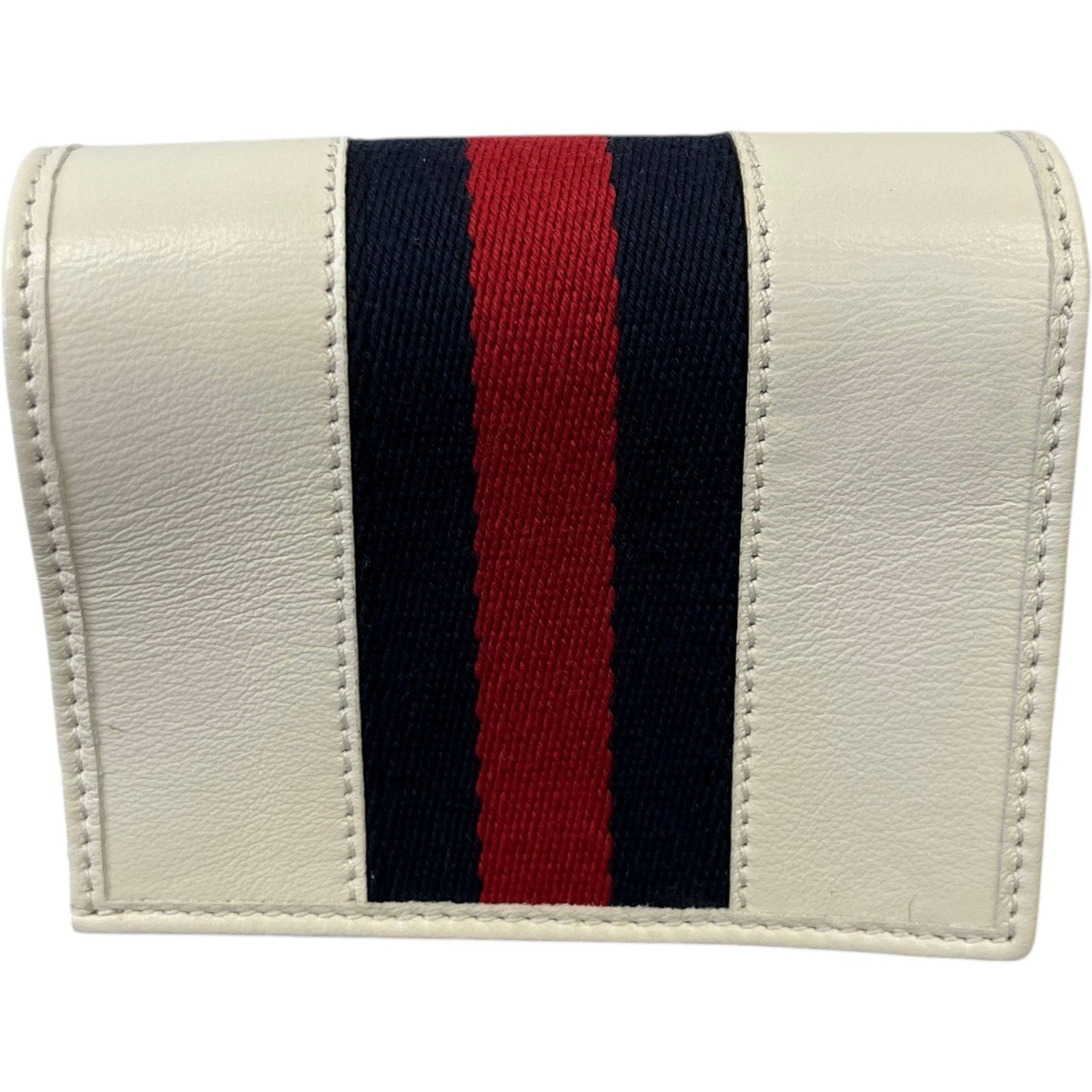 Women's Rajah Chain Card Case Wallet Cream - Photo 2