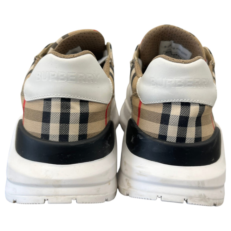 Men's Vintage Check Low Trainers White Size UK 6 / EU 40