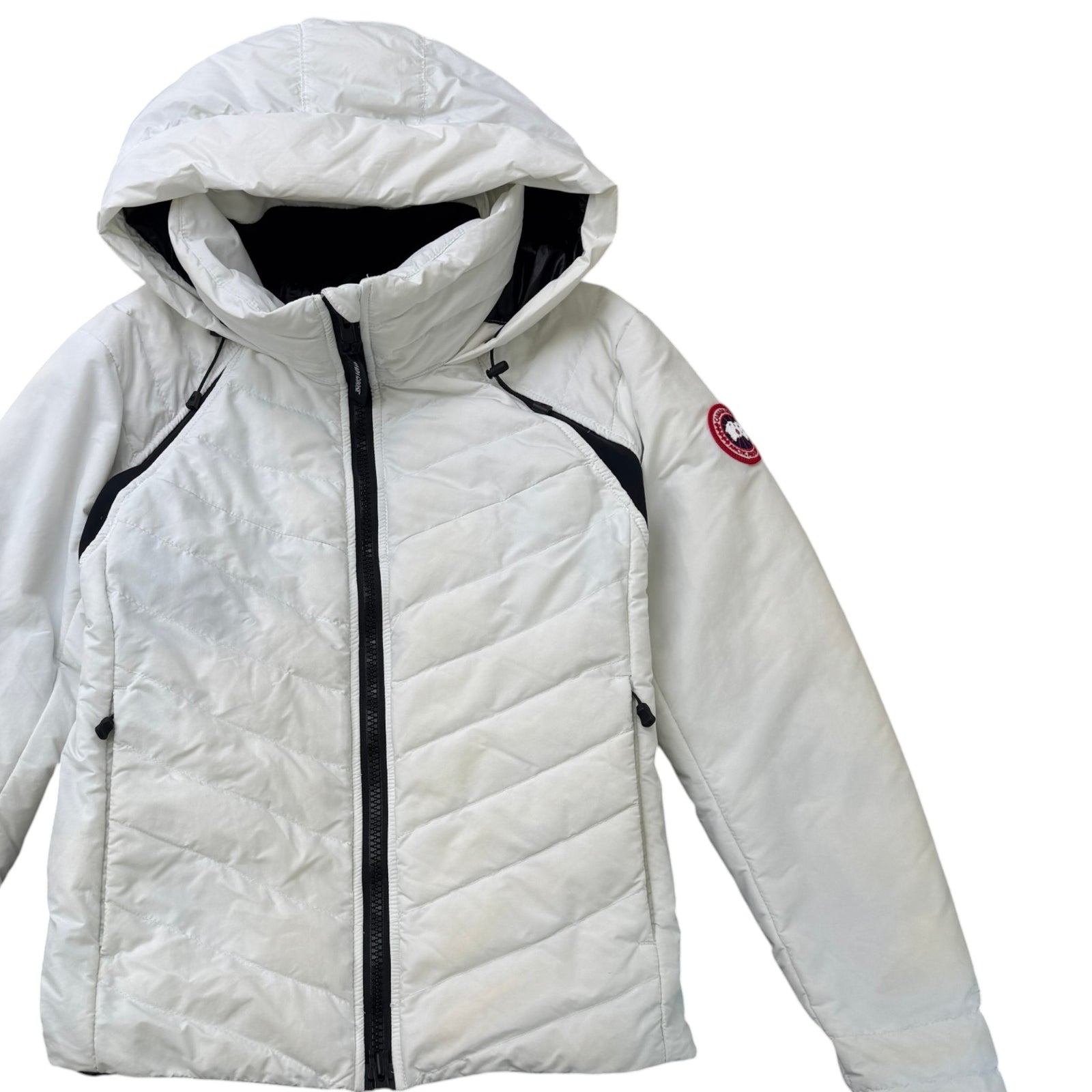 Women's Hybridge Base Down Jacket White Size M - Photo 3