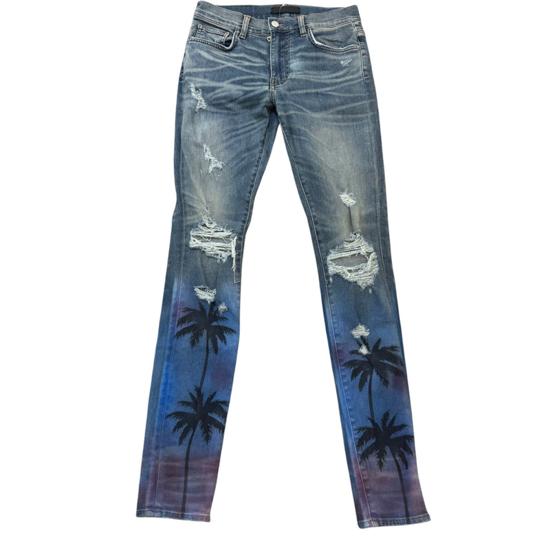 Men's Thrasher Palm Tree Jeans Blue Size S / W30