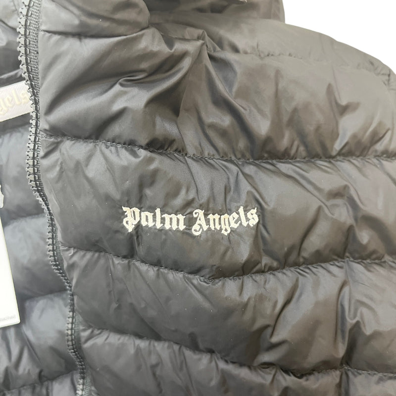 Palm Angels Women's Logo Embroidered bomber Down Jacket Black Size 8