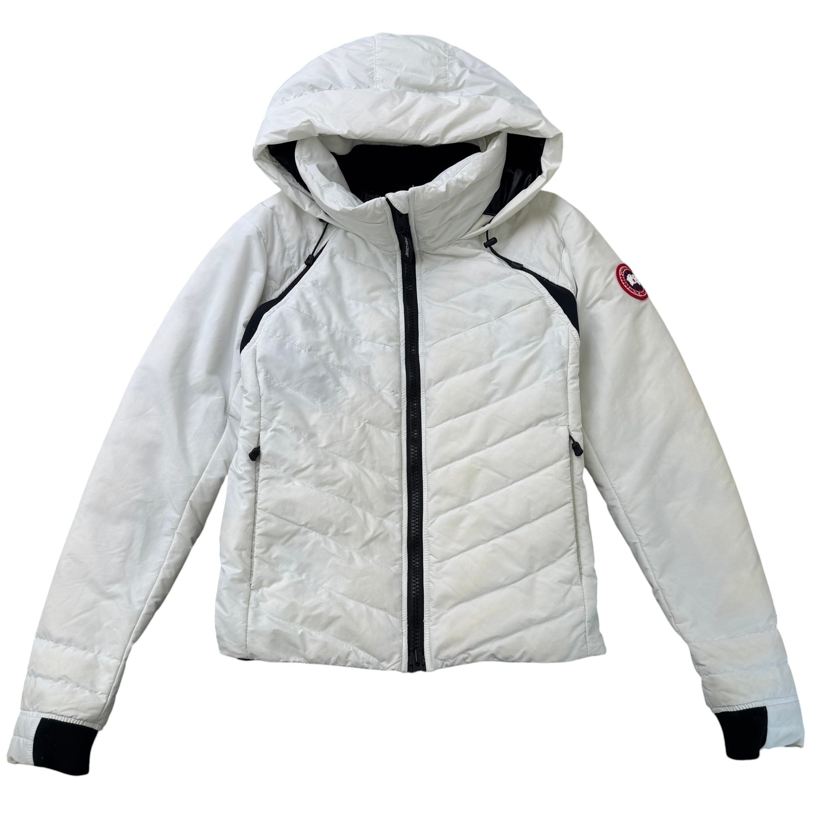 Women's Hybridge Base Down Jacket White Size M - Photo 1