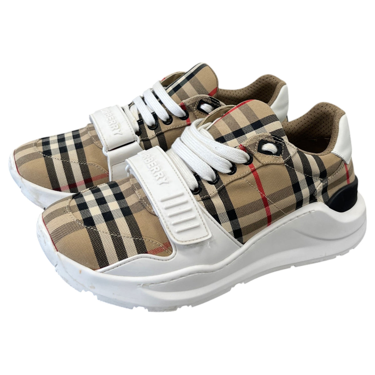 Men's Vintage Check Low Trainers White Size UK 6 / EU 40 - Photo 9