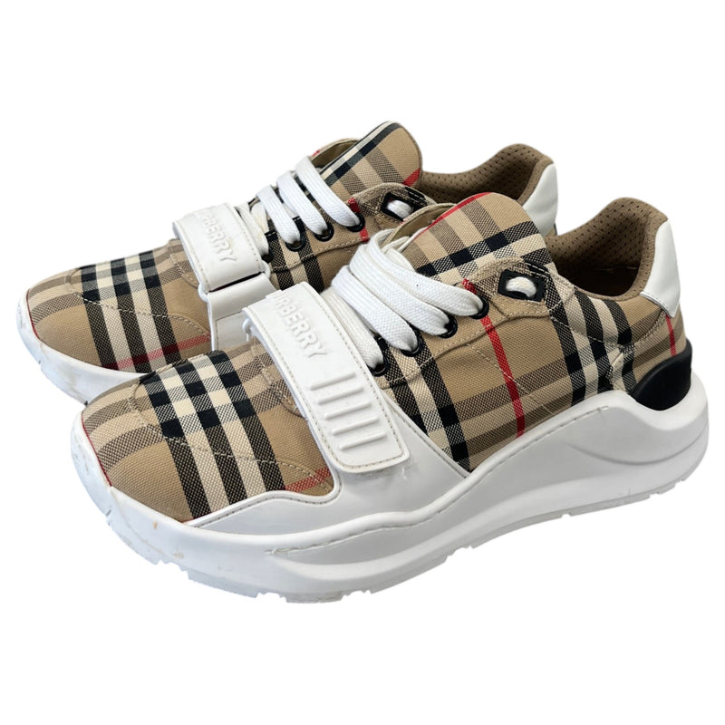 Men's Vintage Check Low Trainers White Size UK 6 / EU 40