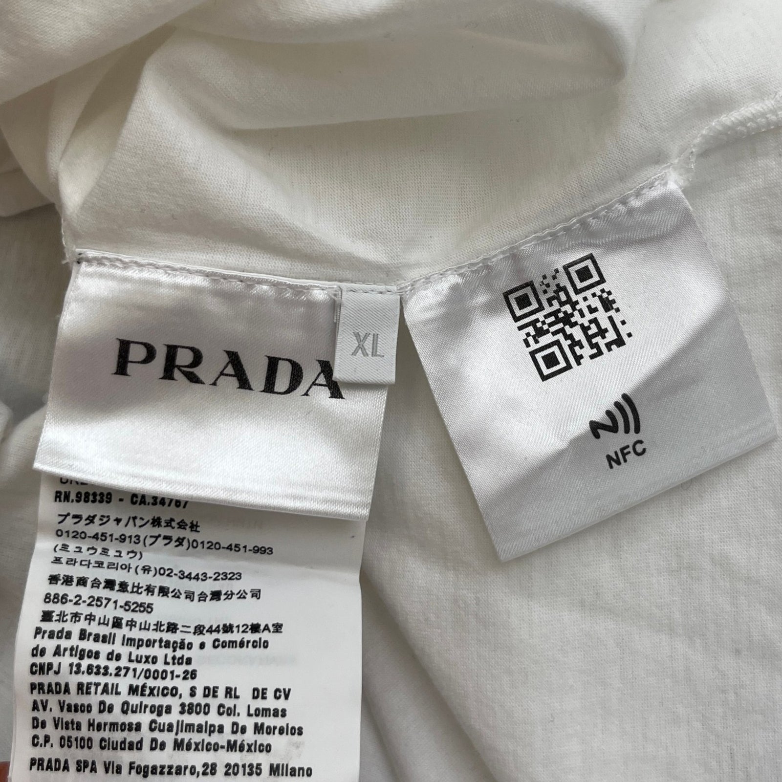 Men's Embroidered Logo T-Shirt White Size XL - Photo 7