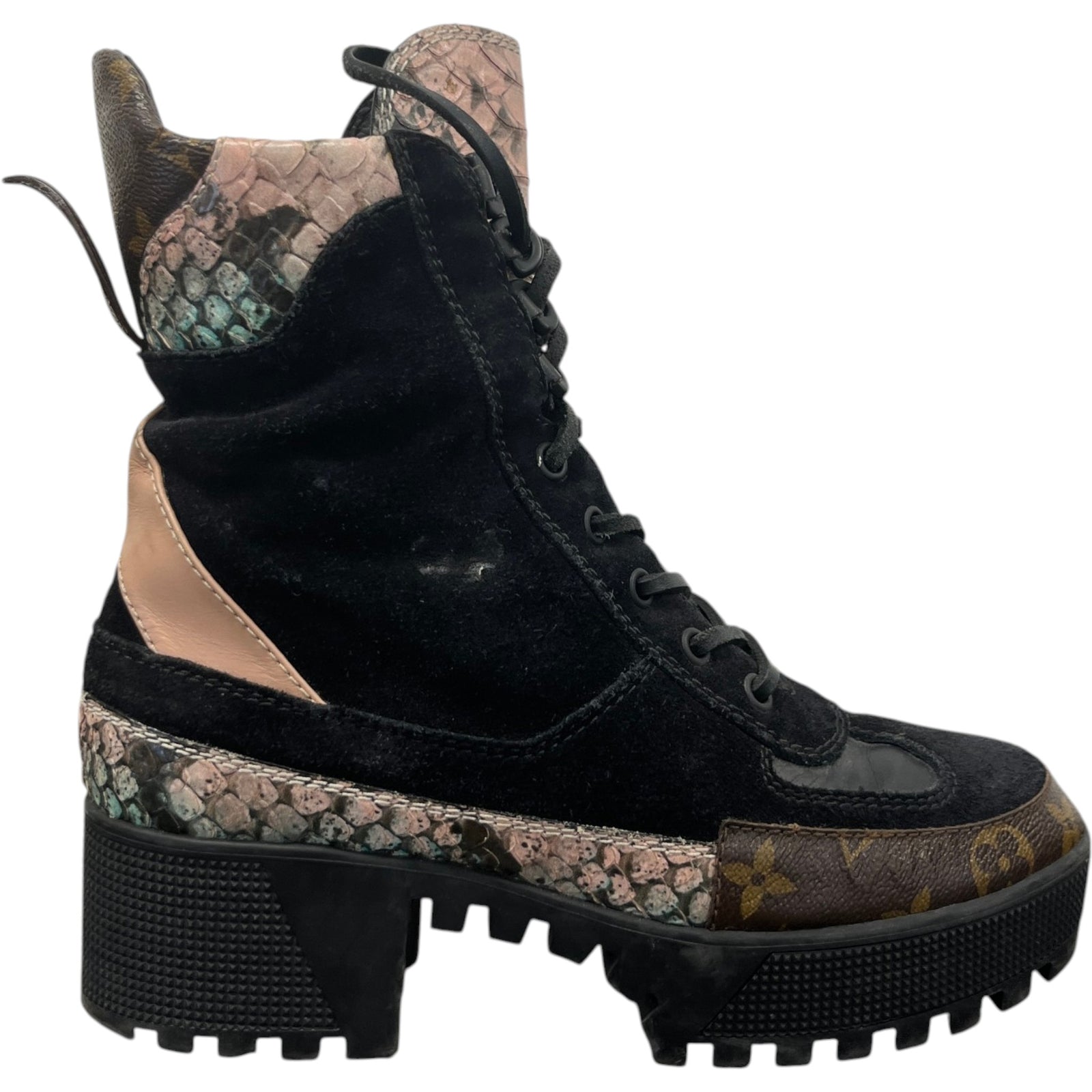 Women's Monogram Laureate Desert Boots Black Size UK 4 / EU 37 - Photo 1