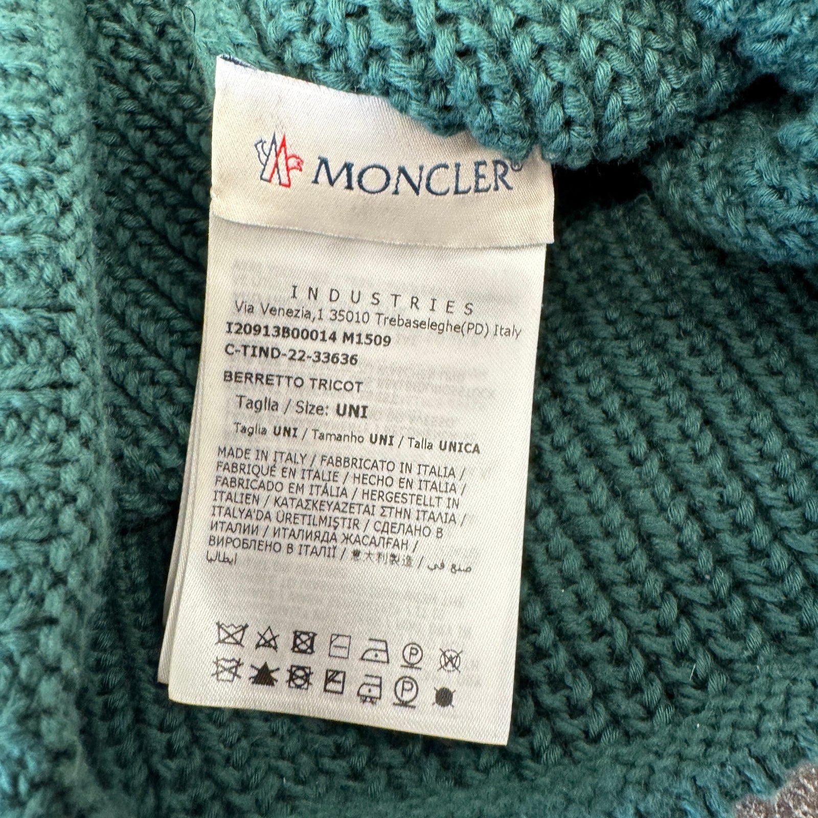 Men's Berretto Tricot Beanie Hat Green - Photo 5