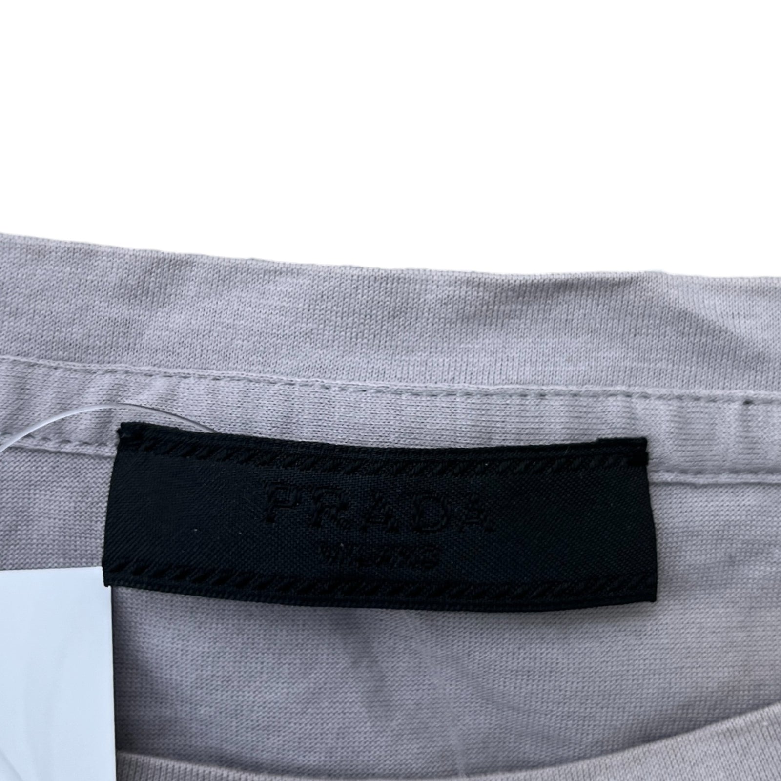Men's Embroidered Logo T-Shirt Grey Size L - Photo 7