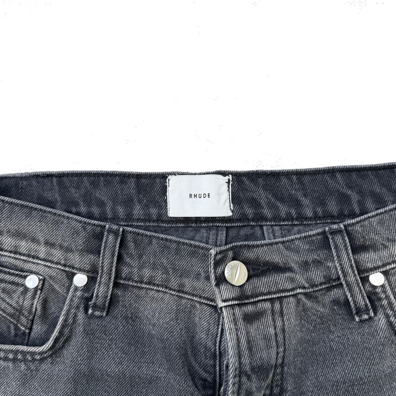 Men's 90S Wide Leg Washed Jeans Black Size Waist 34"