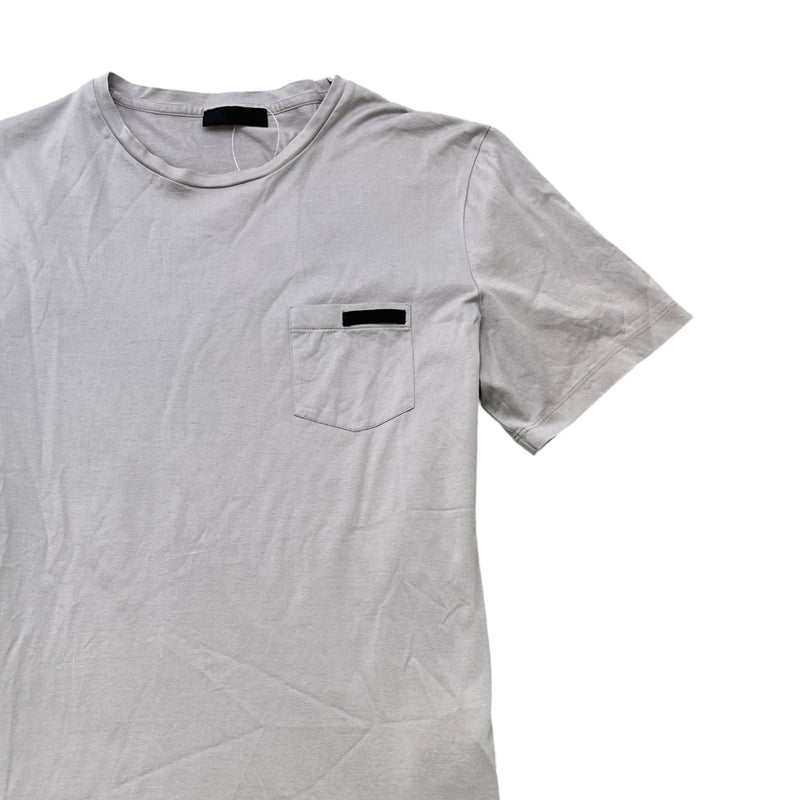 Men's Embroidered Logo T-Shirt Grey Size L