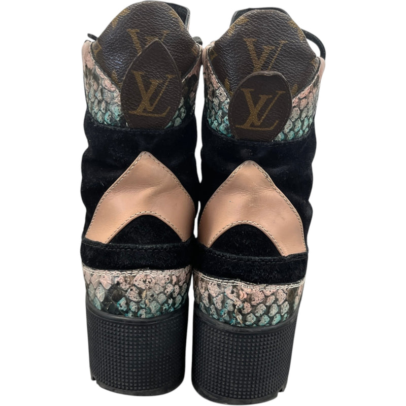 Women's Monogram Laureate Desert Boots Black Size UK 4 / EU 37