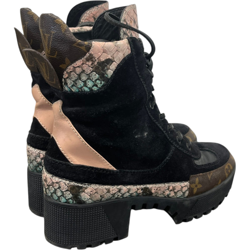 Women's Monogram Laureate Desert Boots Black Size UK 4 / EU 37