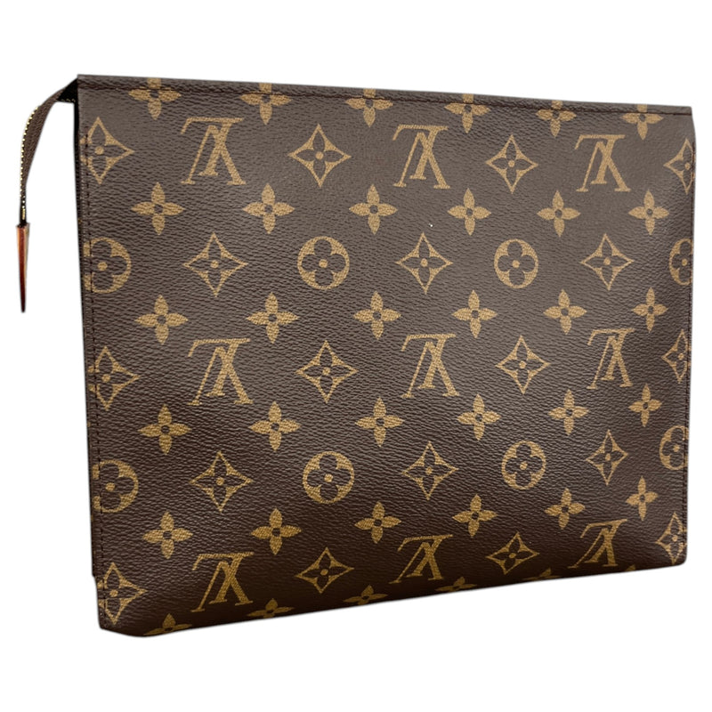 Men's Monogram Toiletry Pouch Brown