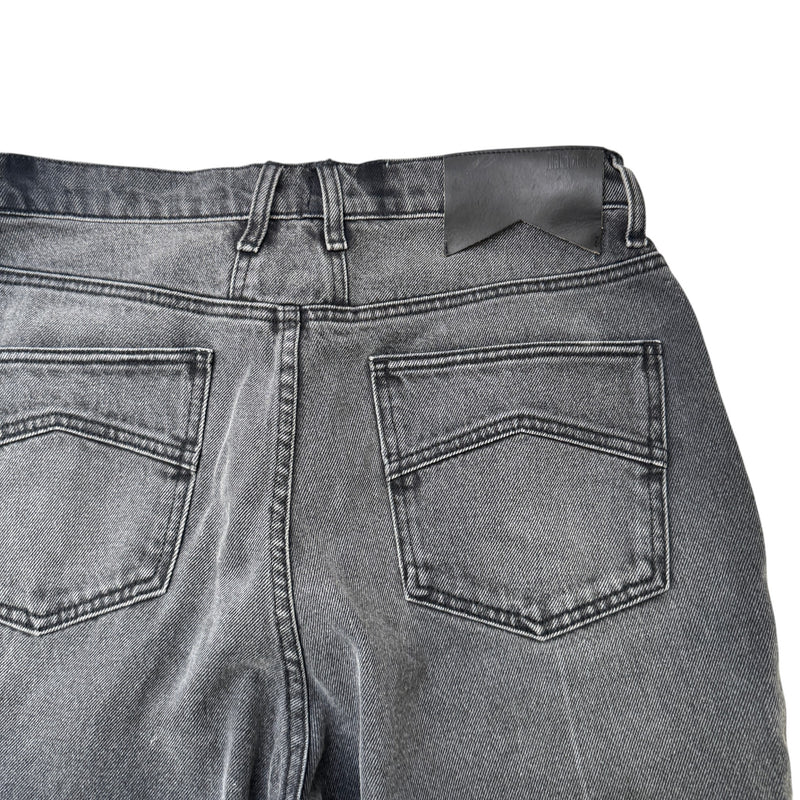 Men's 90S Wide Leg Washed Jeans Black Size Waist 34"