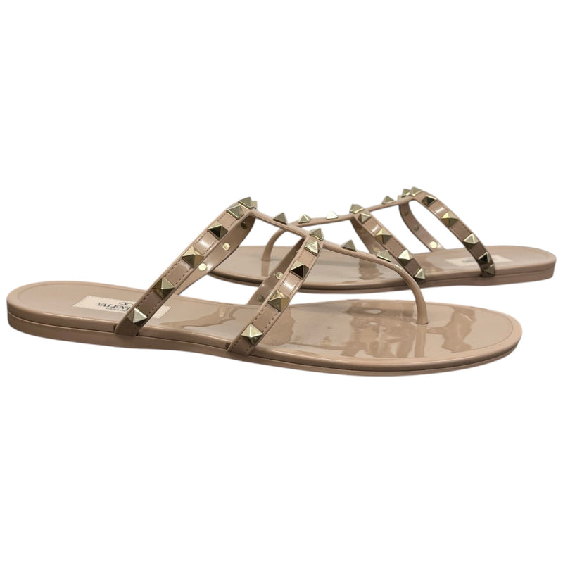 Women's Rockstud Sandals Beige Size UK 8 / EU 41